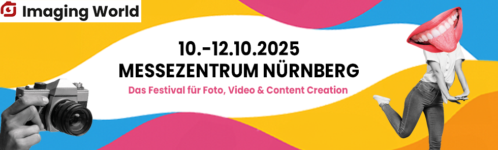 Banner der Imaging World 2025 im Messezentrum Nürnberg